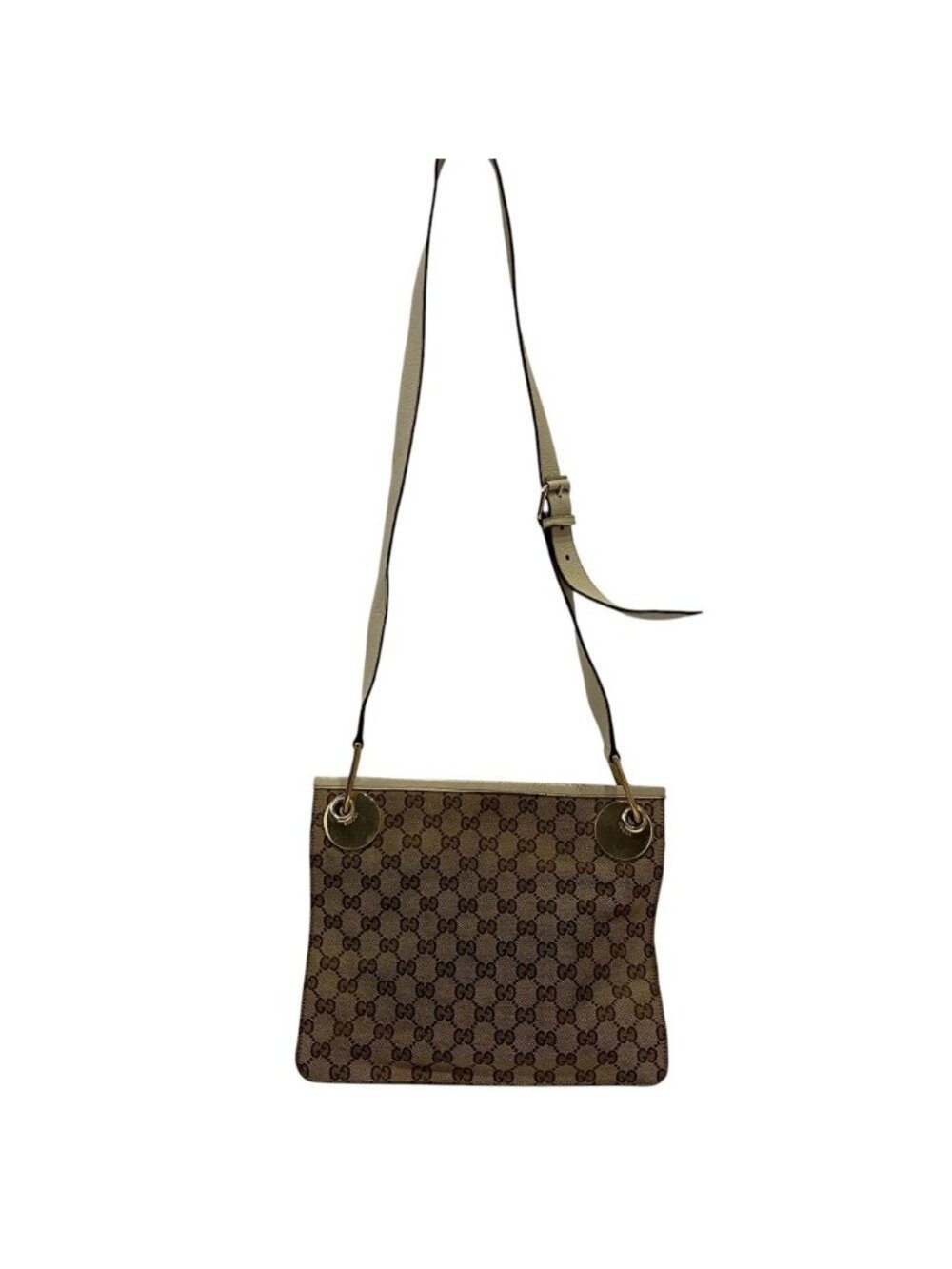 Gucci GG Canvas Shoulder Bag Beige